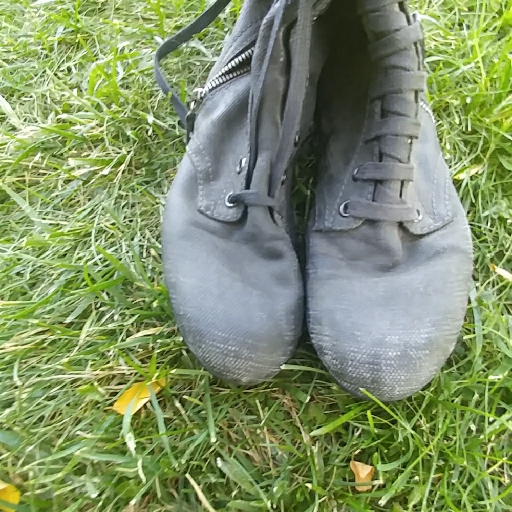 Giuseppe Zanotti charcoal gray lace up boots - Picture 4 of 8